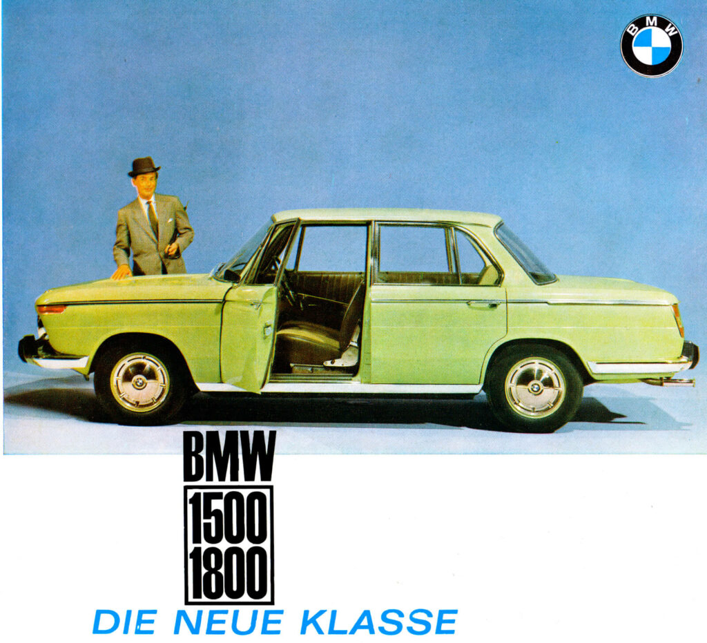 A BMW "Neue Klasse" advertisement from the era.