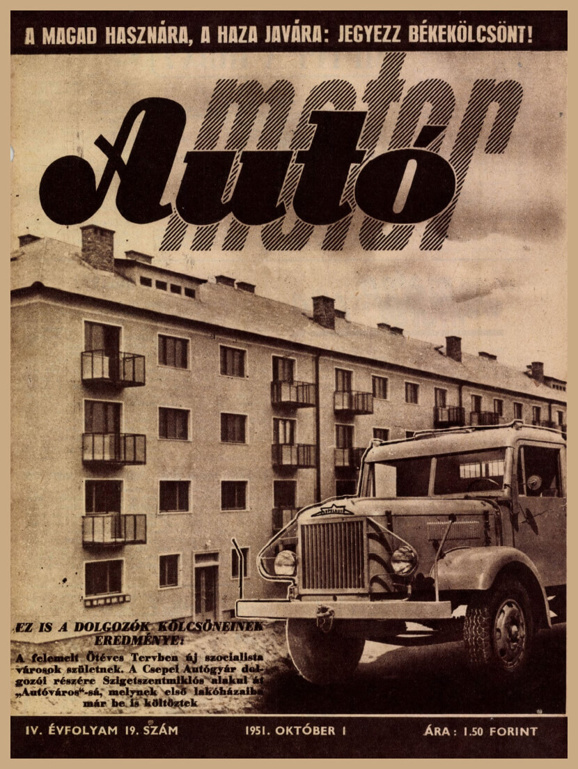 Autó-Motor 1951 October 1. front page.