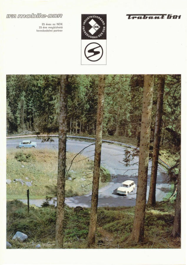 IFA-mobile DDR, Trabant brochure in Hungarian, page 1, 1974