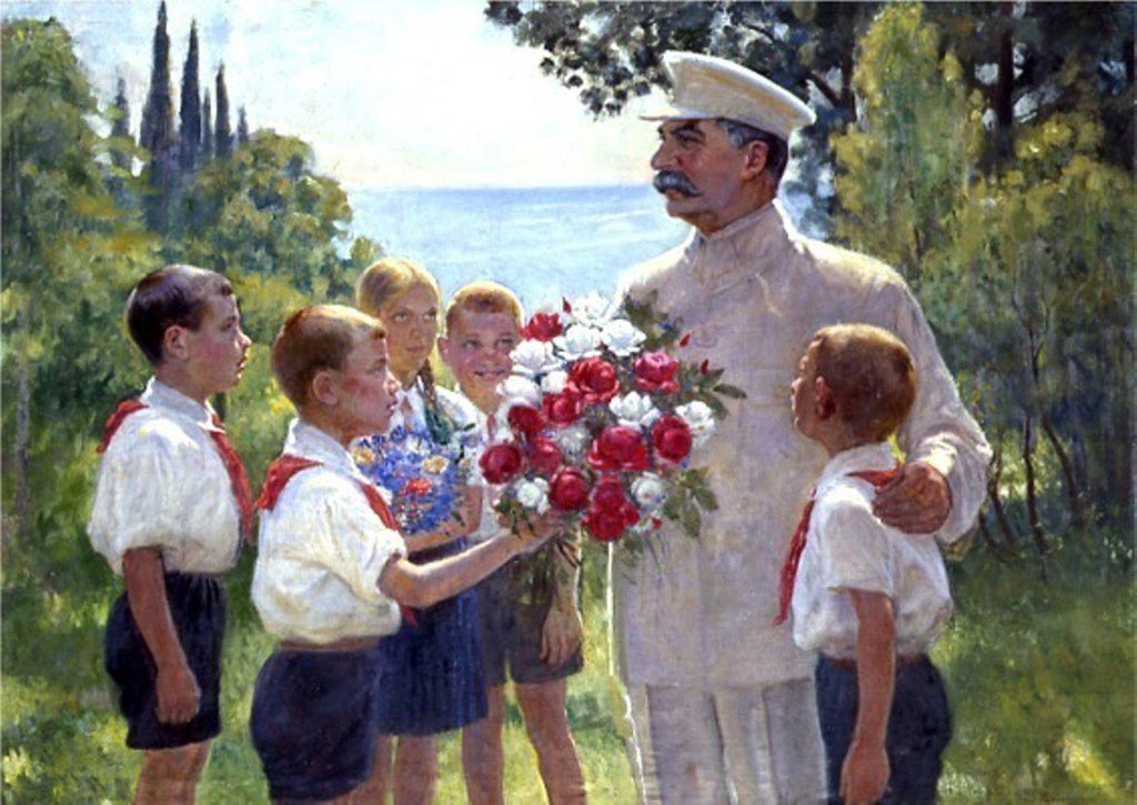 Rosen für Stalin - sowjetisches Propagandaplakat 1949