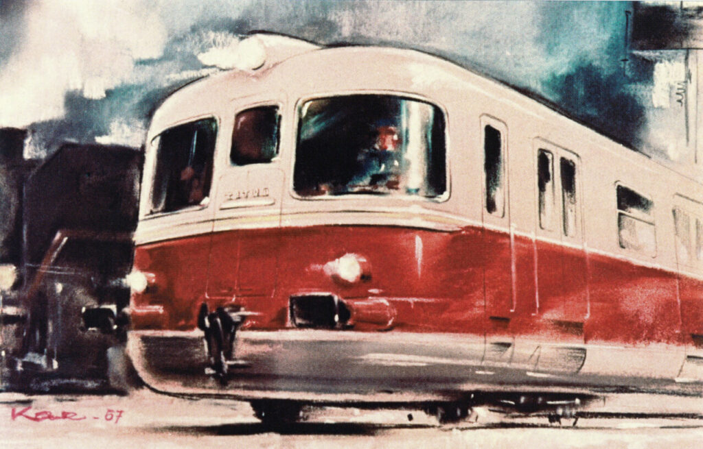 Drawing of the BALM motor train from Kardaus