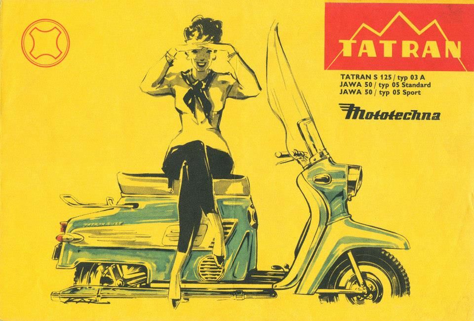 A Kardaus advert for Mototechna, about the Tatran and the Jawa 50