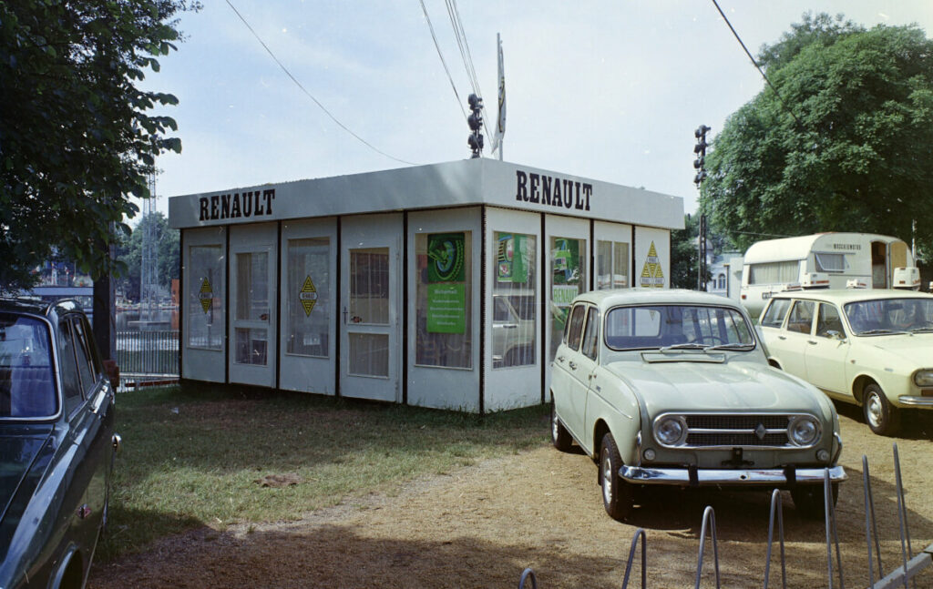 Hungary, 1971, Budapest XIV, Városliget, Budapest International Fair. Exhibition of French Renault passenger cars.