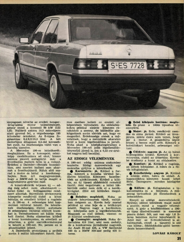 Az-Auto-Motor-1983-as-mercedes-190-rol-megjelent-cikkenek-kepe