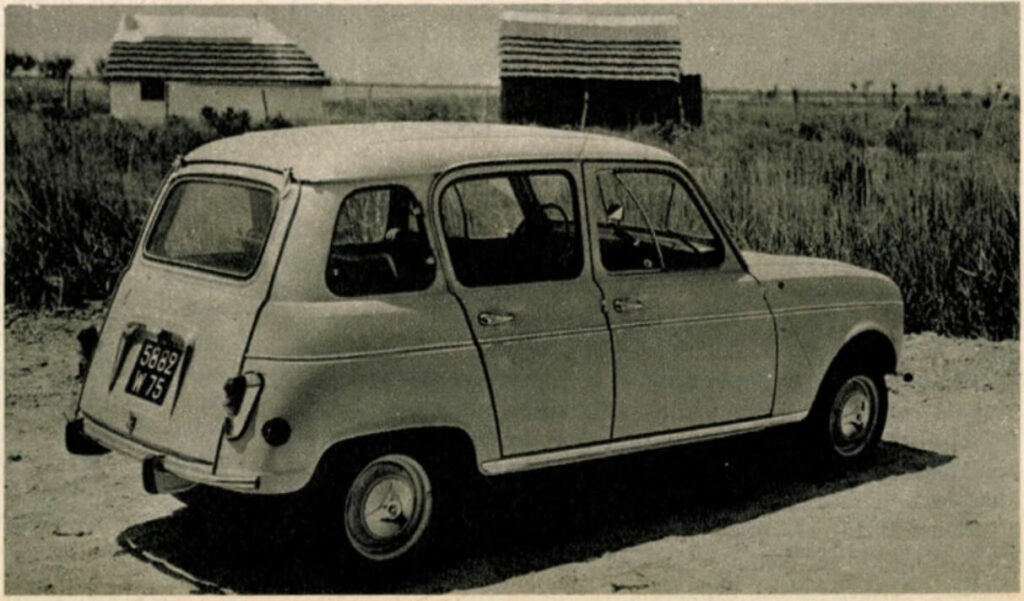 Renault 4 photo from the 1968 Auto-Motor article.